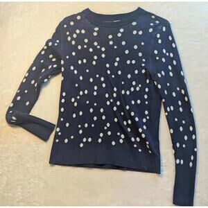 a new day Navy Blue Polka Dot Sweater XS